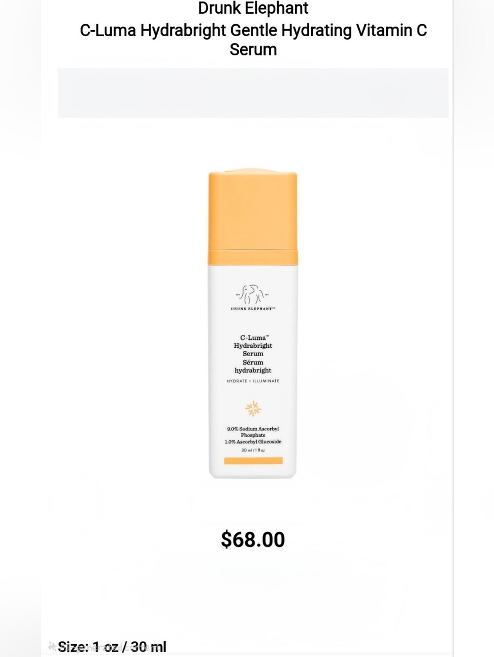 Drunk Elephant C-Luma Hydrabright Serum